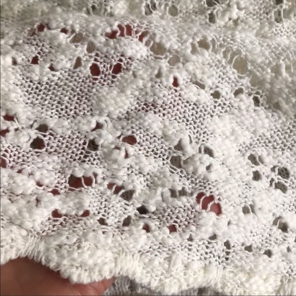 Zara Crochet Dress Cream Open Weave Dress Size S • NEW WITH TAGS • - Picture 4 of 9